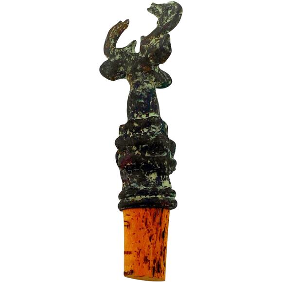 6Pc Set Wine Bottle Stopper Heavyweight Moose Wrought Iron Cork Adirondack Decor - Picture 7 of 8